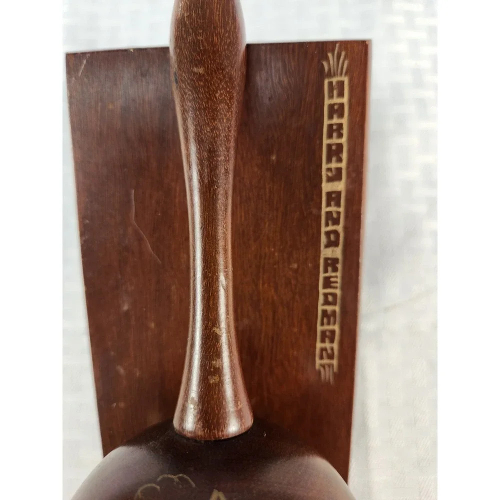 Vintage Wooden Herrera Cuba Souvenir Bookend Wood Maraca Music